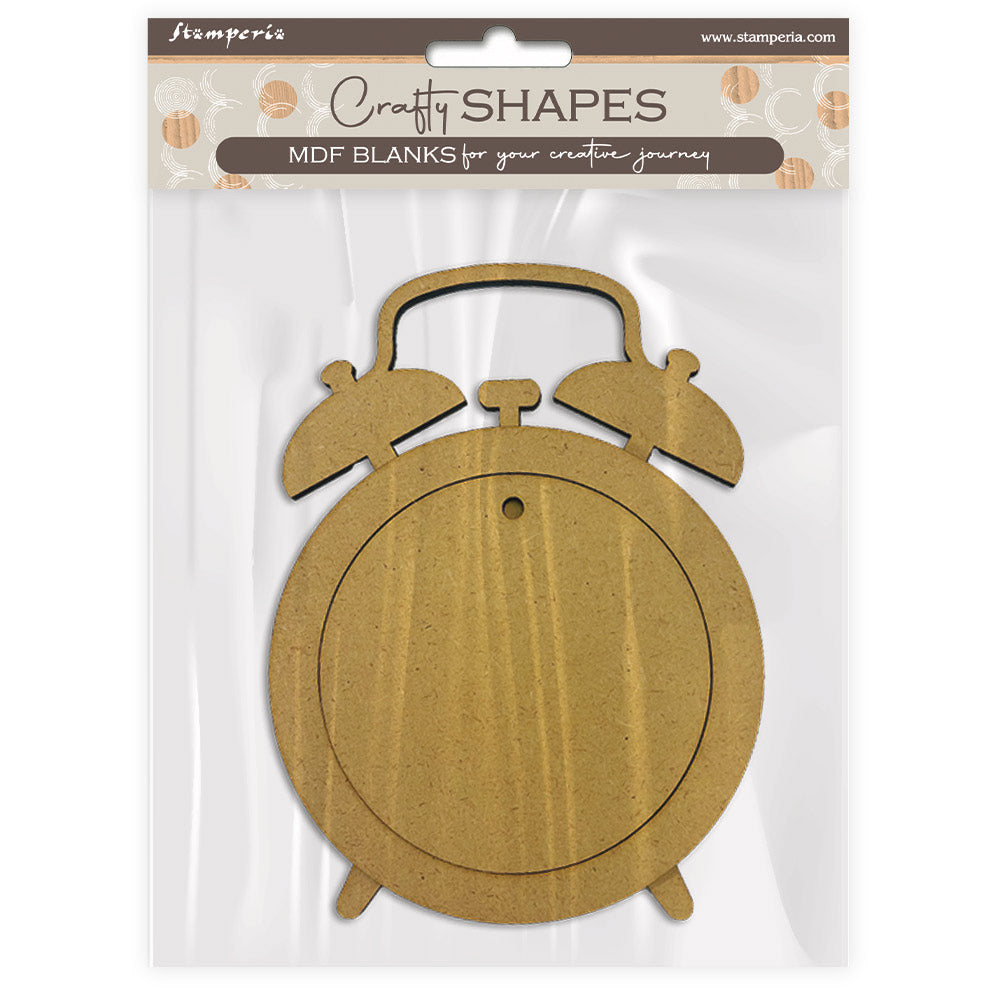 Stamperia CRAFTY SHAPES CLOCK ALARM Die Cuts Chipboard Shapes #KLSM01