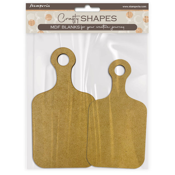 Stamperia CRAFTY SHAPES CUTTING BOARD Die Cuts Chipboard Shapes #KLSM07