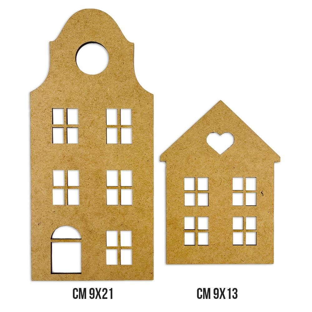 Stamperia CRAFTY Shapes HOUSES Die Cuts Chipboard Shapes #KLSM10