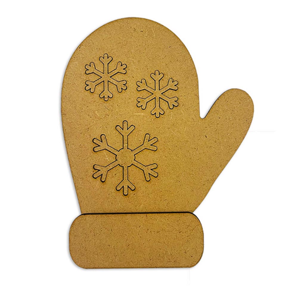 Stamperia CRAFTY Shapes GLOVES and SNOWFLAKES Die Cuts Chipboard Shapes #KLSM12