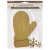 Stamperia CRAFTY Shapes GLOVES and SNOWFLAKES Die Cuts Chipboard Shapes #KLSM12