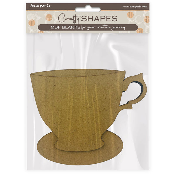 Stamperia CRAFTY SHAPES Golden Harmony CUP Die Cut MDF Shapes #KLSM13