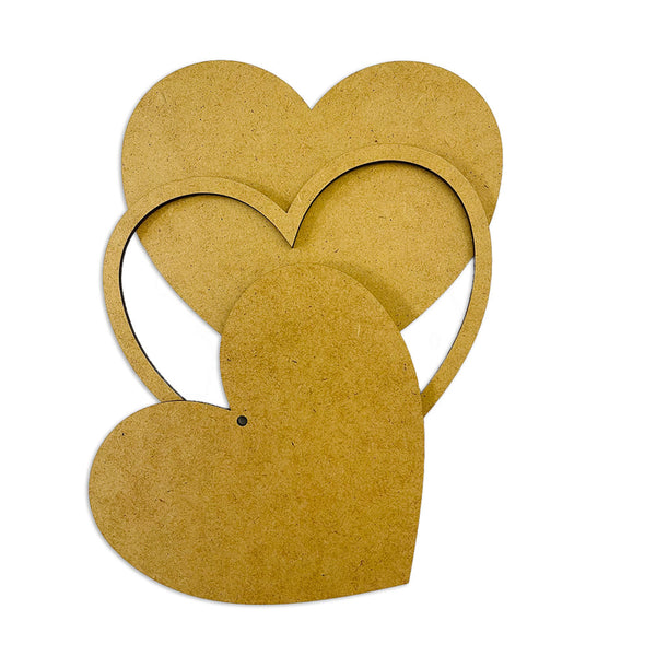 Stamperia CRAFTY SHAPES HEARTS Die Cuts Chipboard Shapes #KLSM20