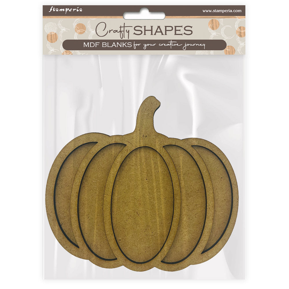 Stamperia CRAFTY SHAPES Golden Harmony PUMPKINS Die Cut MDF Shapes #KLSM22