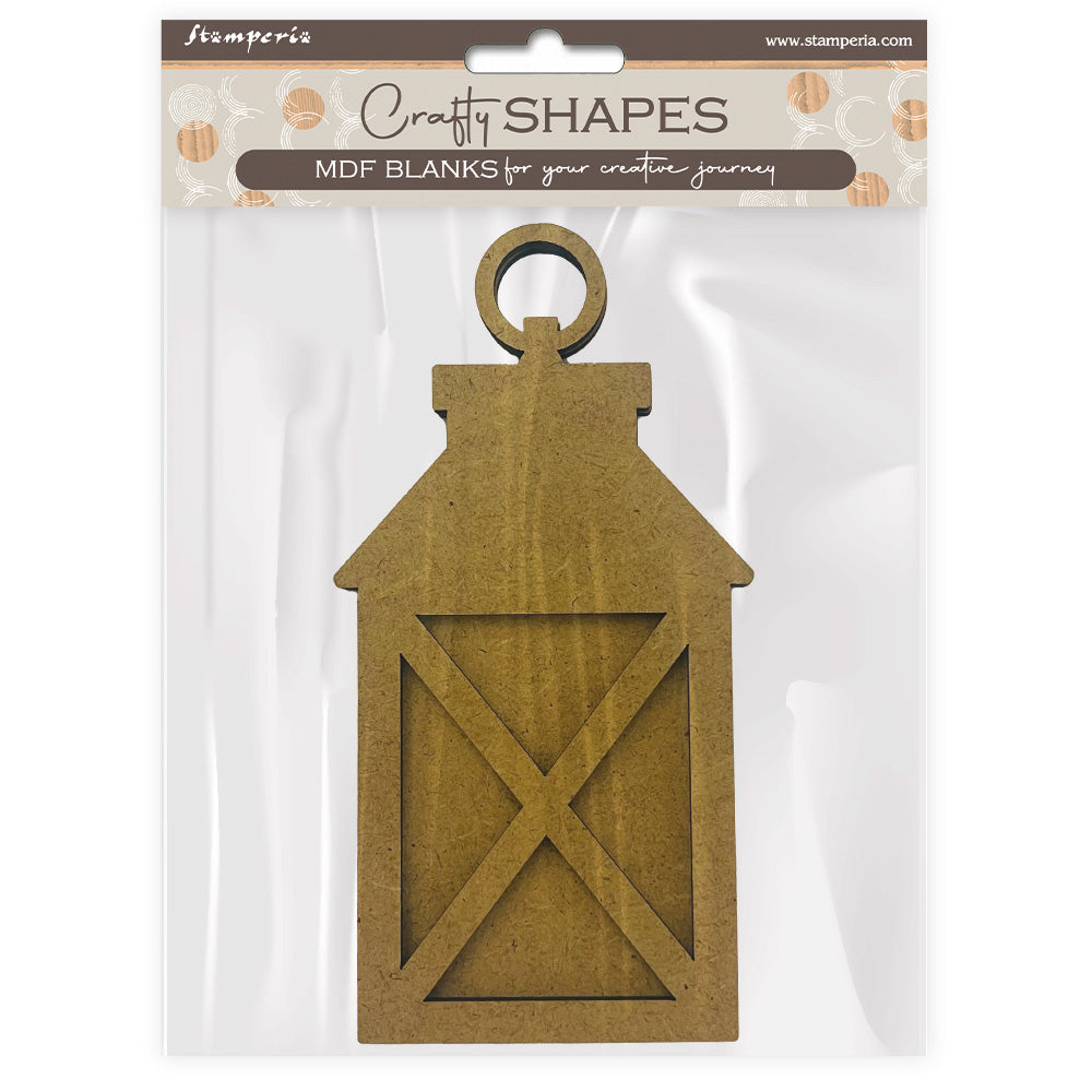 Stamperia CRAFTY SHAPES Golden Harmony LANTERN Die Cut MDF Shapes #KLSM23