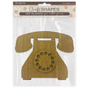 Stamperia CRAFTY SHAPES Golden Harmony TELEPHONE Die Cut MDF Shapes #KLSM24