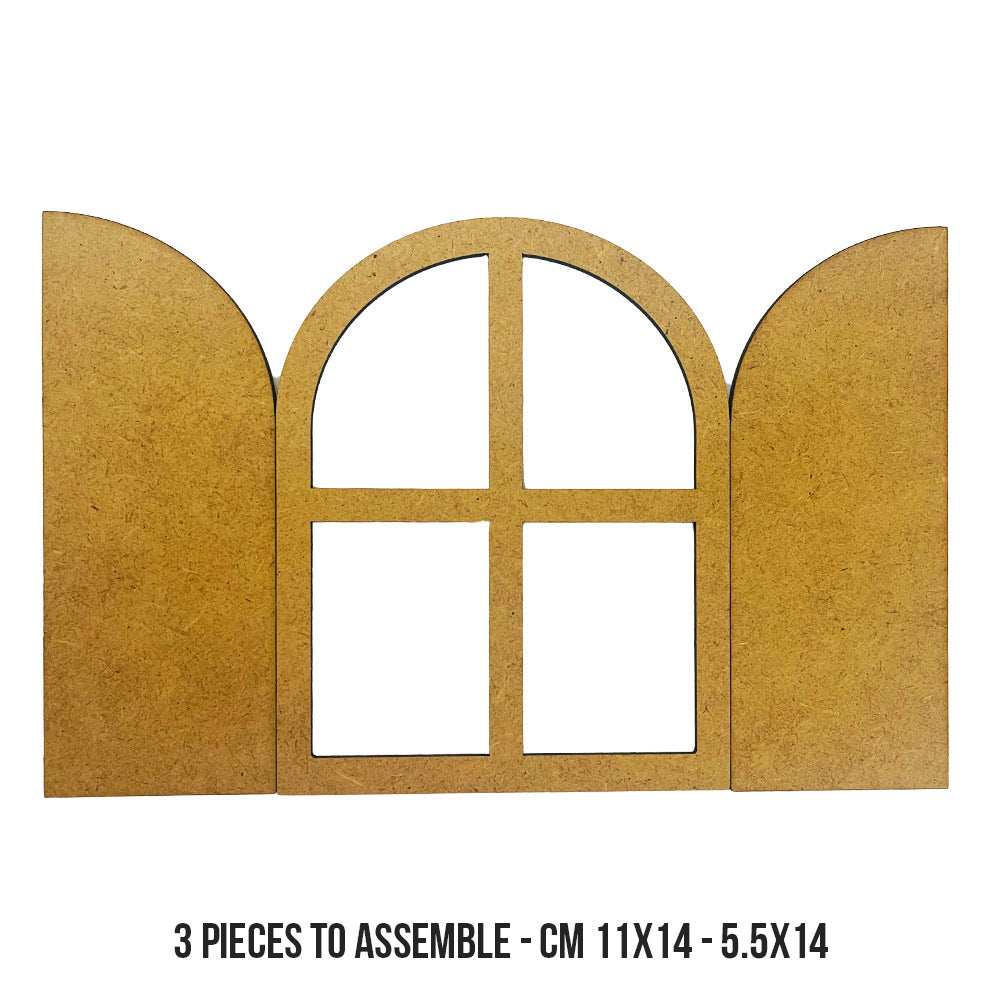 Stamperia CRAFTY SHAPES Golden Harmony WINDOW Die Cut MDF Shapes #KLSM25