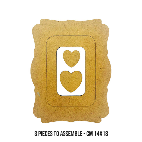 Stamperia CRAFTY Shapes ALTEREGO FRAMES and HEARTS Die Cuts Chipboard Shapes #KLSM26