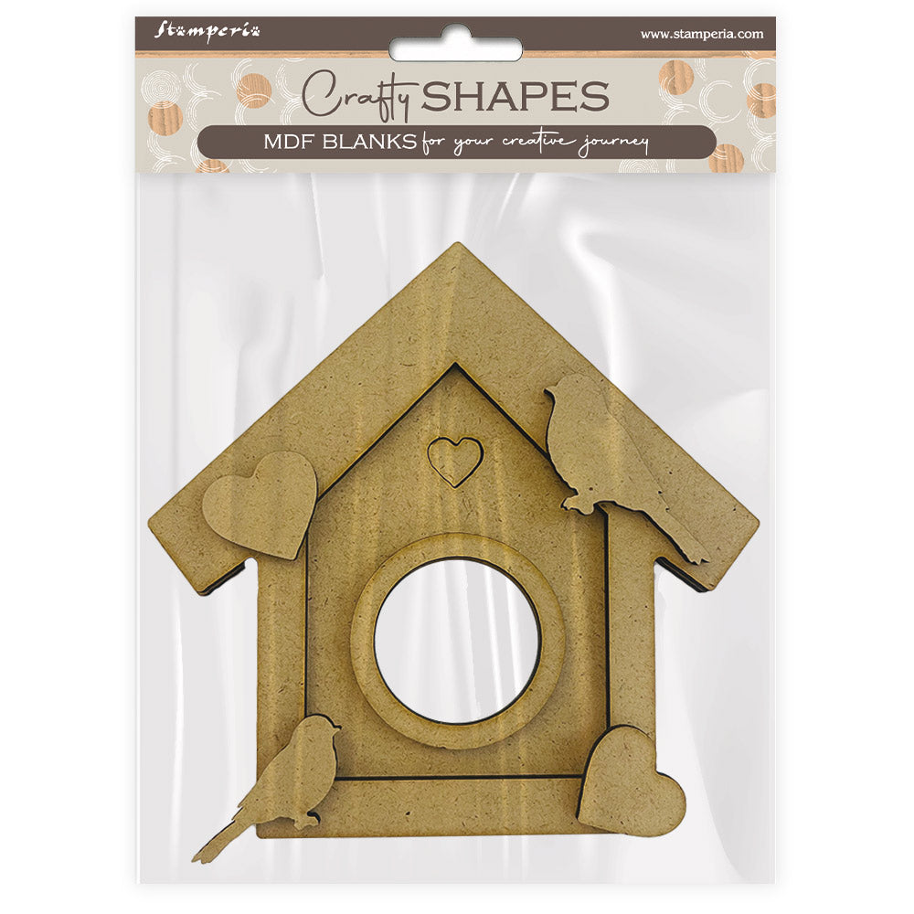 Stamperia CRAFTY Shapes Create Happiness DEWDROPS NEST Die Cuts Chipboard Shapes #KLSM30