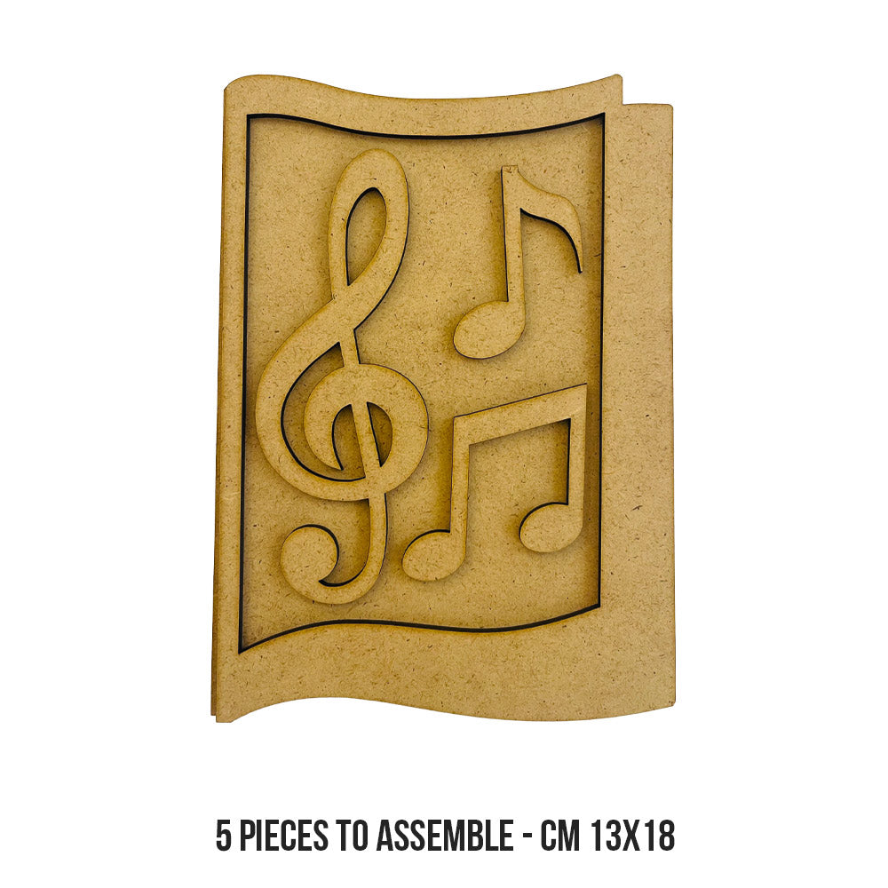 Stamperia CRAFTY Shapes MUSIC NOTES Die Cuts Chipboard Shapes #KLSM31