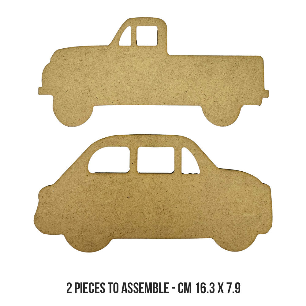 Stamperia CRAFTY Shapes ART OF TRAVELLING - CARS AND TRUCK Die Cuts Chipboard Shapes #KLSM32