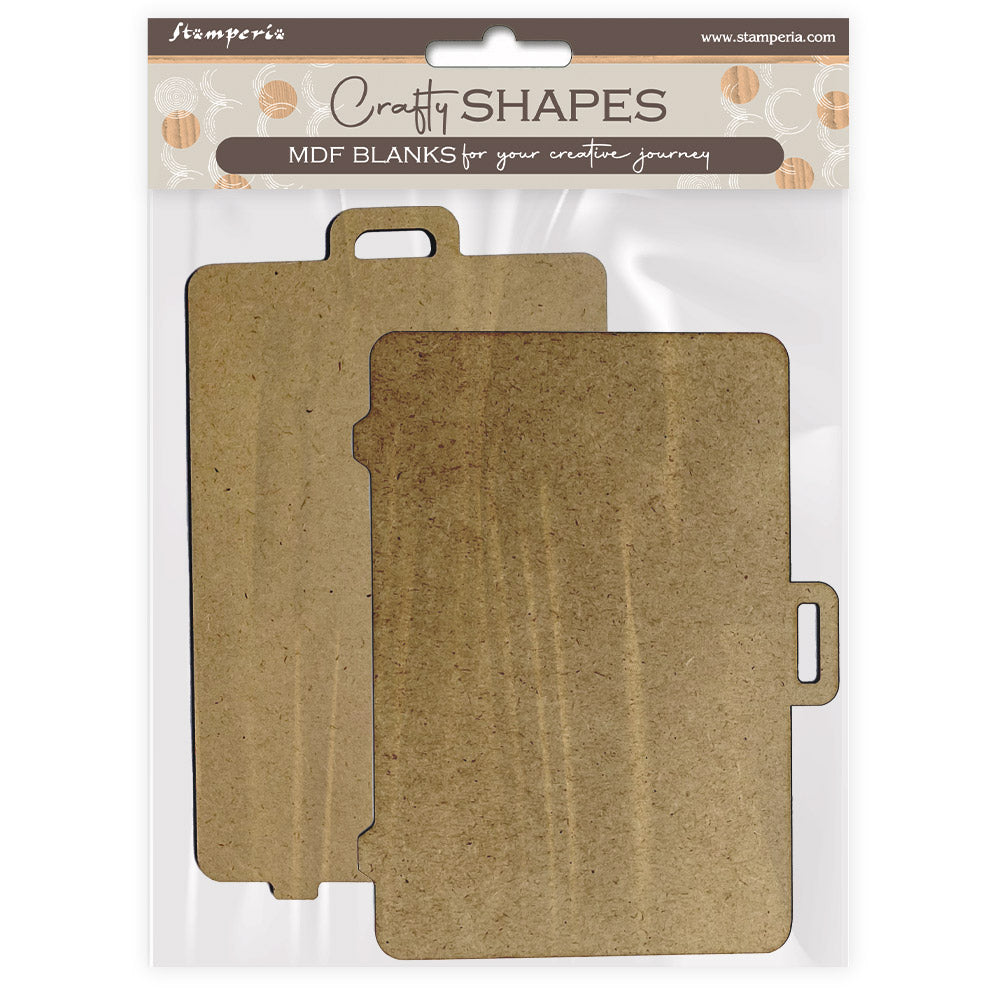 Stamperia CRAFTY Shapes ART OF TRAVELLING - SUITCASES Die Cuts Chipboard Shapes #KLSM33