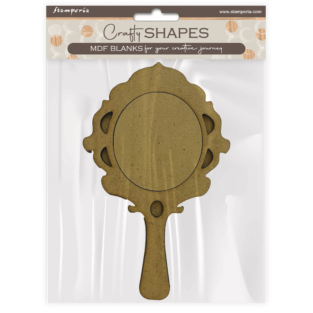 PRE-ORDER Stamperia CRAFTY Shapes MASQUERADE MIRROR Die Cuts Chipboard Shapes #KLSM36