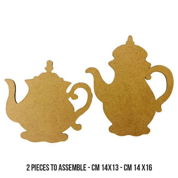 PRE-ORDER Stamperia HOUSE OF ROSES - TEA POT Crafty Shapes Die Cuts Chipboard Shapes #KLSM42