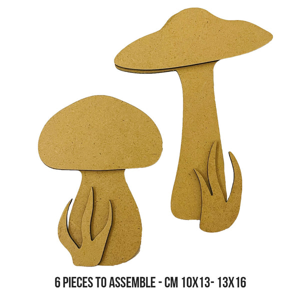 PRE-ORDER Stamperia HIDDEN GROVE - MUSHROOMS CRAFTY Shapes Die Cuts HDF MDF Shapes #KLSM44