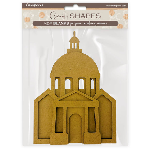 Stamperia VENICE - CITY OF ART - BASILICA Crafty Shapes Die Cuts Chipboard Shapes #KLSM55