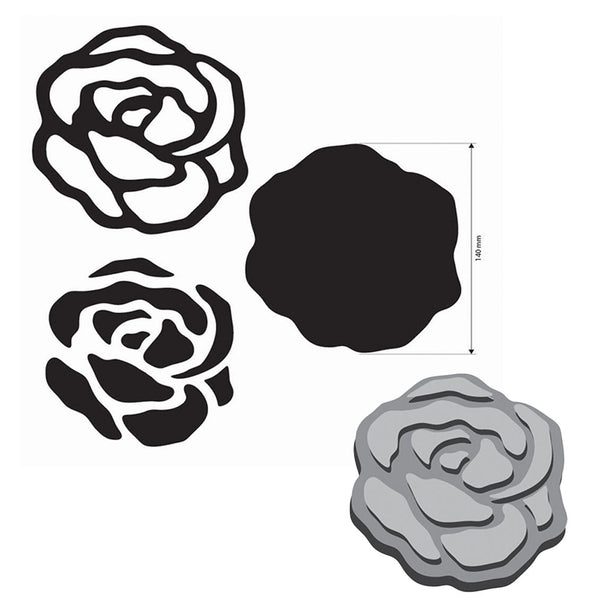 Stamperia VENICE - CITY OF ART - ROSES Crafty Shapes Die Cuts Chipboard Shapes #KLSM56