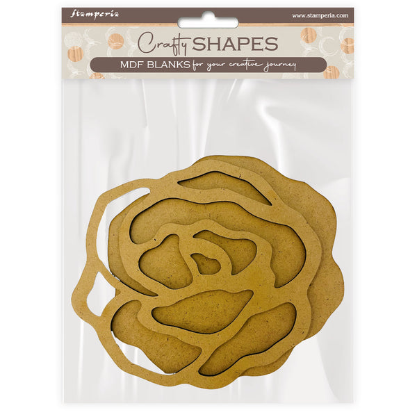 Stamperia VENICE - CITY OF ART - ROSES Crafty Shapes Die Cuts Chipboard Shapes #KLSM56