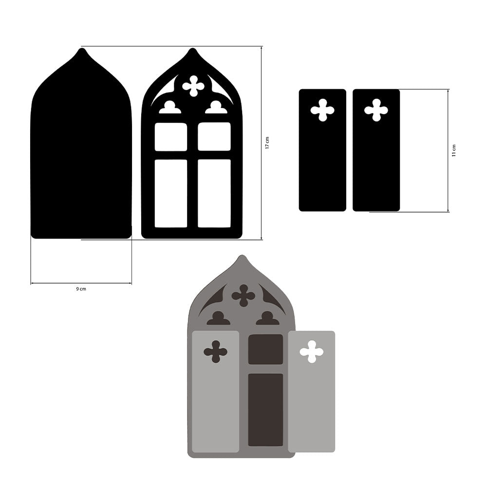 Stamperia VENICE - CITY OF ART - WINDOW Crafty Shapes Die Cuts Chipboard Shapes #KLSM58