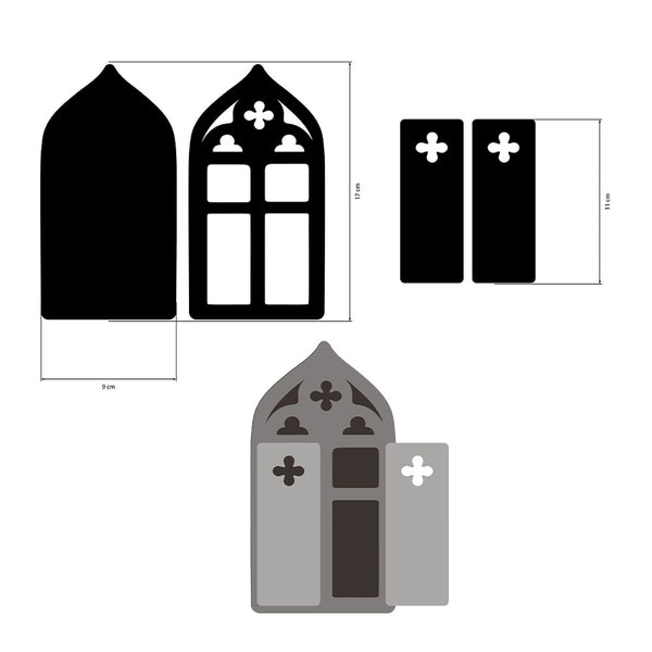 Stamperia VENICE - CITY OF ART - WINDOW Crafty Shapes Die Cuts Chipboard Shapes #KLSM58