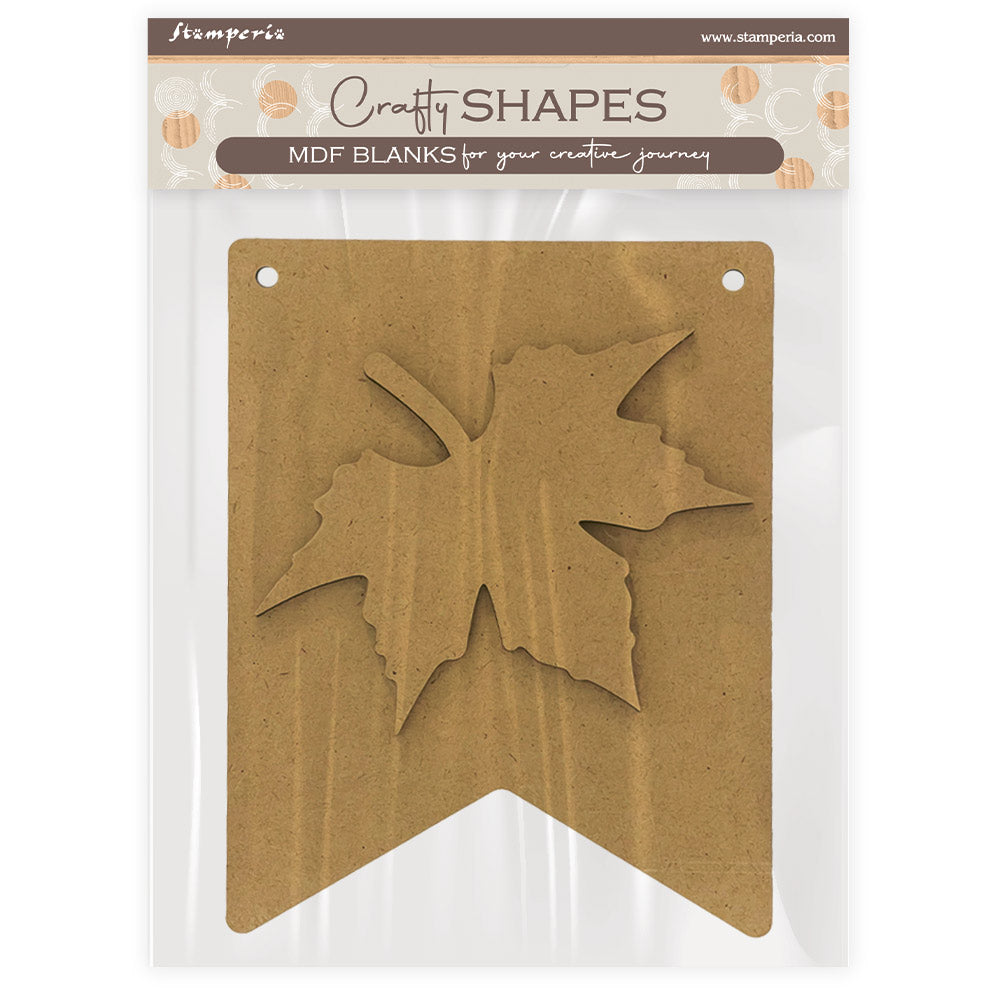 Stamperia WHISPERING WOODS - LEAF Crafty Shapes Die Cuts Chipboard Shapes #KLSM65