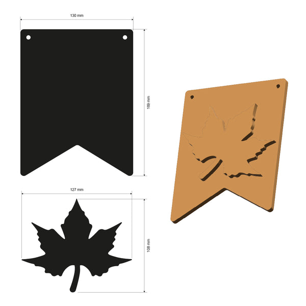 Stamperia WHISPERING WOODS - LEAF Crafty Shapes Die Cuts Chipboard Shapes #KLSM65