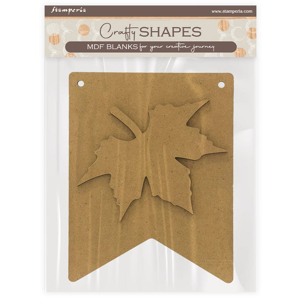 Stamperia WHISPERING WOODS - LEAF Crafty Shapes Die Cuts Chipboard Shapes #KLSM65