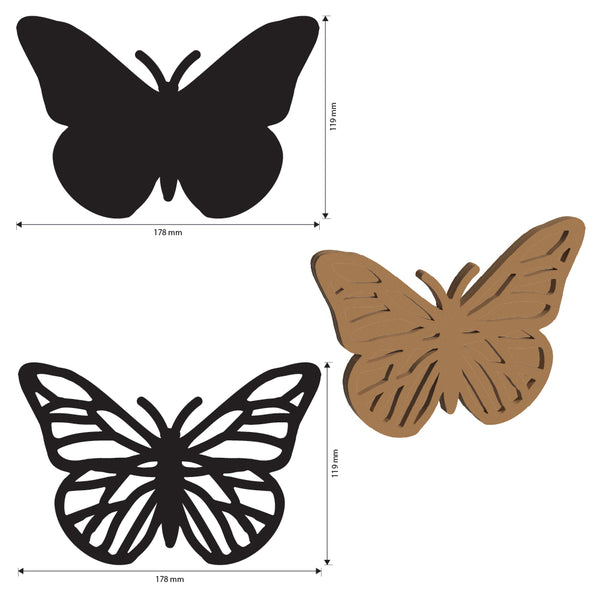 Stamperia QUIET DAYS - BUTTERFLY Crafty Shapes Die Cuts Chipboard Shapes #KLSM73