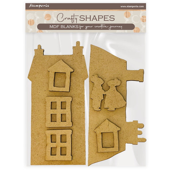 Stamperia FAMILY - HOUSE AND MICE Crafty Shapes Die Cuts Chipboard Shapes #KLSM76