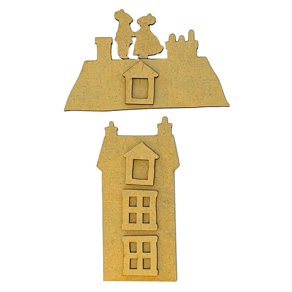 Stamperia FAMILY - HOUSE AND MICE Crafty Shapes Die Cuts Chipboard Shapes #KLSM76