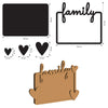 Stamperia FAMILY - PLATE FAMILY HEARTS Crafty Shapes Die Cuts Chipboard Shapes #KLSM77