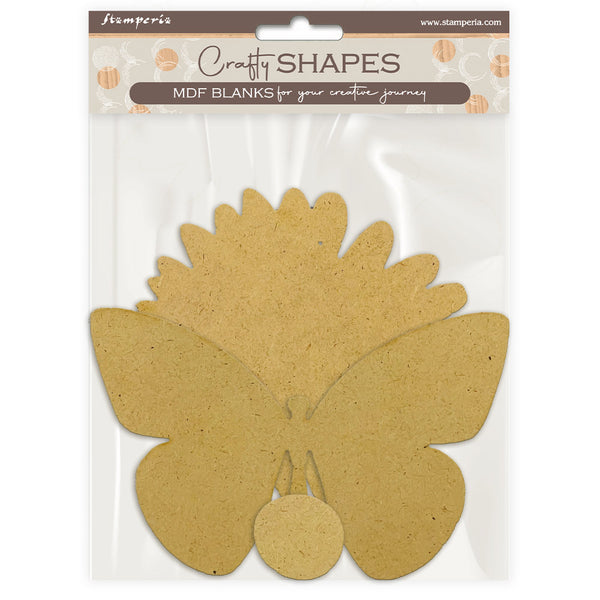 Stamperia DAISY ART Daisy and BUTTERFLY Crafty Shapes Die Cuts Chipboard Shapes #KLSM79