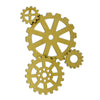 MDF gears on a white background
