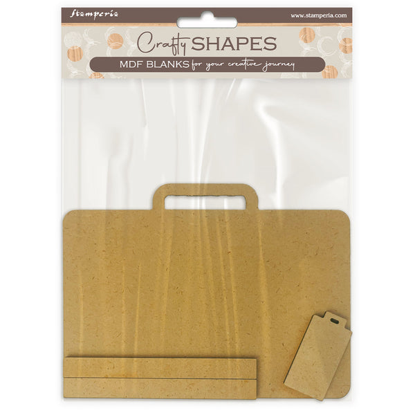 MDF blanks for crafting in packaging with 'Craft Shapes' branding.