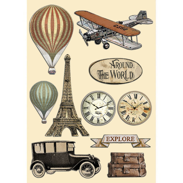 Stamperia AROUND THE WORLD Colored Wooden Wood Shape A5 #KLSP140
