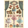 Stamperia The Nutcracker BALLET AND TEDDY Colored Wooden Wood Shape A5 #KLSP167