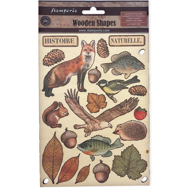 Stamperia FOREST Colored Wooden Wood Shape A5 #KLSP171