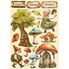 PRE-ORDER Stamperia HIDDEN GROVE Colored Wooden Wood Shape A5 #KLSP180