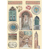 Stamperia VENICE CITY OF ART Colored Wooden Wood Shape A5 #KLSP185