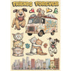 Stamperia FURRY FRIENDS 2 - Colored Wooden Wood Shape A5 #KLSP211