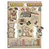 Stamperia FURRY FRIENDS 2 - Colored Wooden Wood Shape A5 #KLSP211