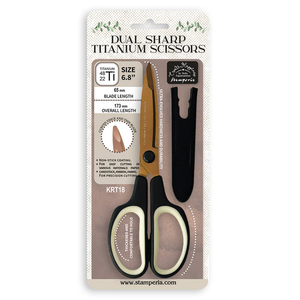 Stamperia Create Happiness DUAL SHARP TITANIUM SCISSORS  #krt18