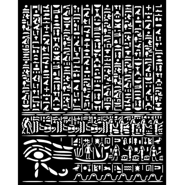 Stamperia FORTUNE EGYPT Mixed Patterns Thick Stencil 20x25 cm #KSTD163