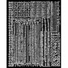Stamperia FORTUNE HEIROGLYPHIC Mixed Patterns Thick Stencil 20x25 cm #KSTD165
