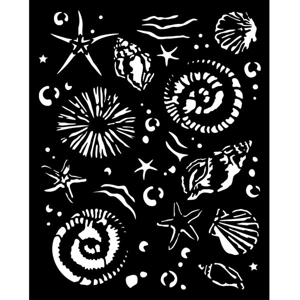 Stamperia SILENT SEA - STARFISH Mixed Media Art Stencil 20x25 cm #KSTD178