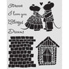 Stamperia FAMILY - HOUSE and MICE Mixed Media Art Stencil 20x25 cm #KSTD196