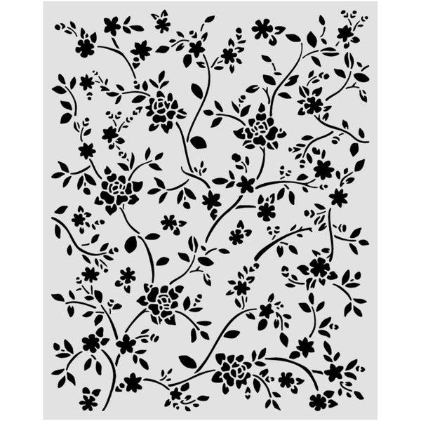 Stamperia ALL AROUND - RAMAGE Mixed Media Art Stencil 20x25 cm #KSTD207