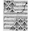 Stamperia SYMPHONY - SCORE and FRIZE Mixed Media Art Stencil 20x25 cm #KSTD211