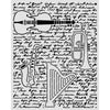 Stamperia SYMPHONY - VIOLIN TRUMPET HARP Mixed Media Art Stencil 20x25 cm #KSTD212