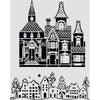 Stamperia All You Need for CHRISTMAS - HOUSE Mixed Media Art Stencil 20x25 cm #KSTD216